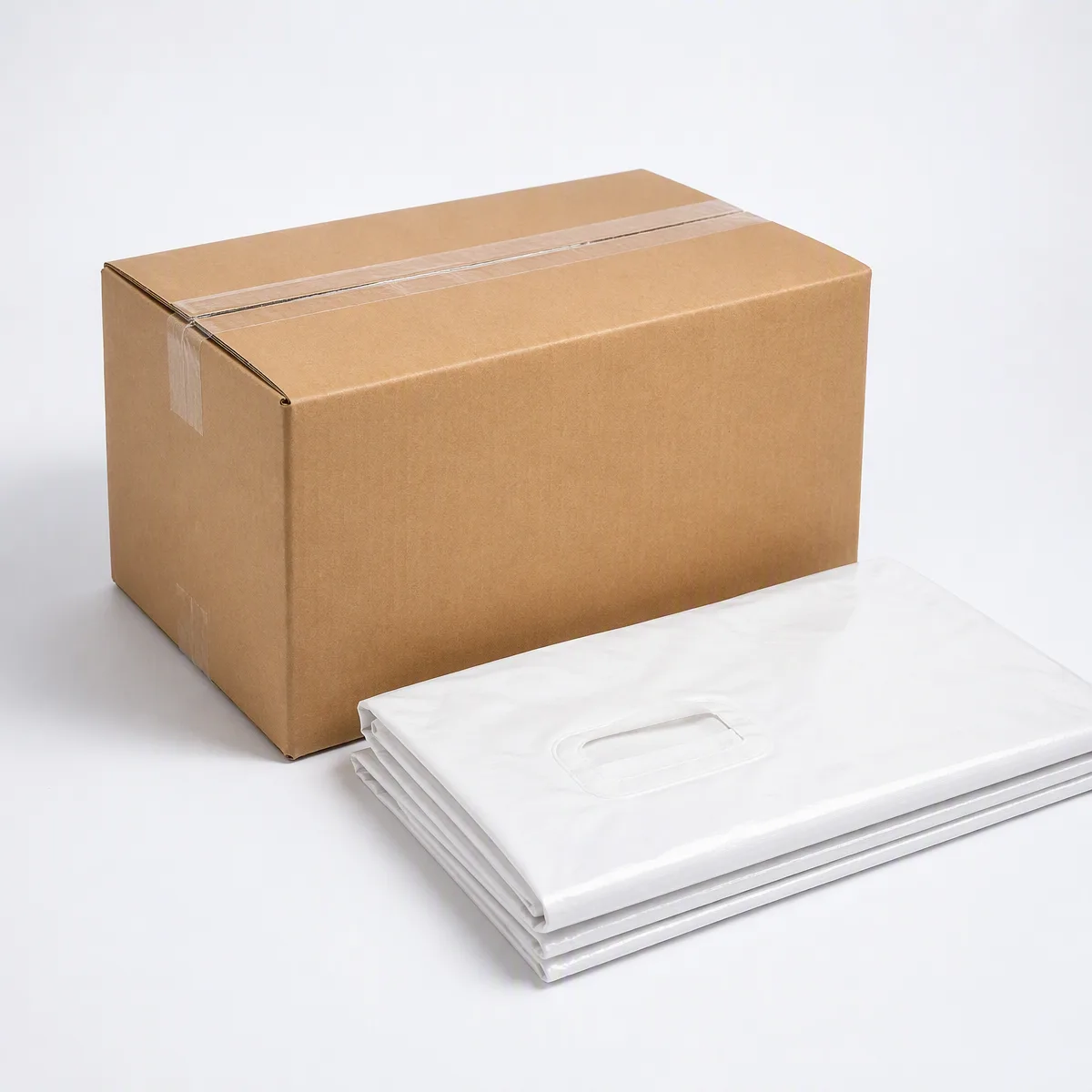 Adult Body Bag White Pack 10 (MT-ADULT-BODY-BAG-WHI-04) — MedQ catalogue illustration