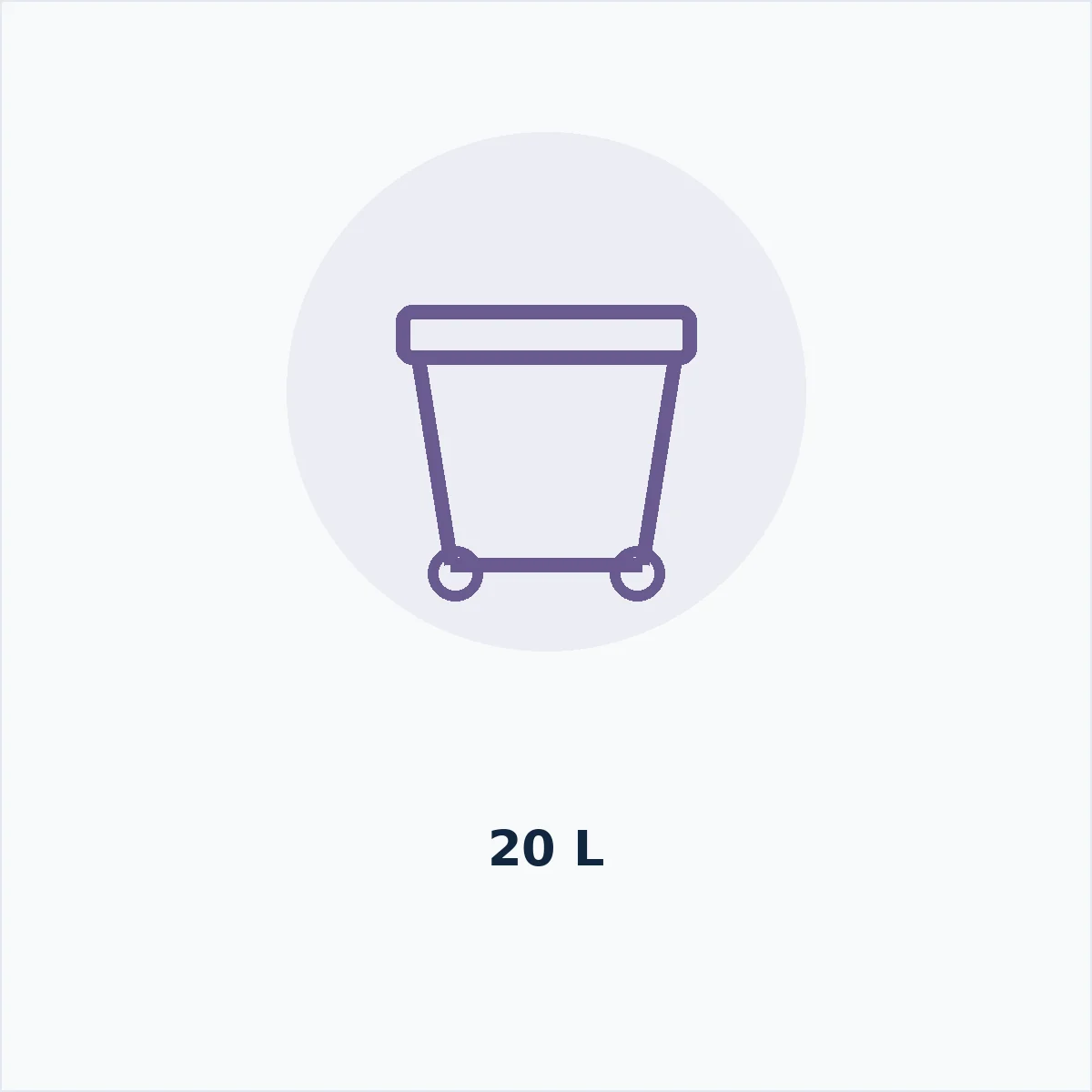 Foot Pedal Sanitary Bin 20L — MedQ catalogue illustration