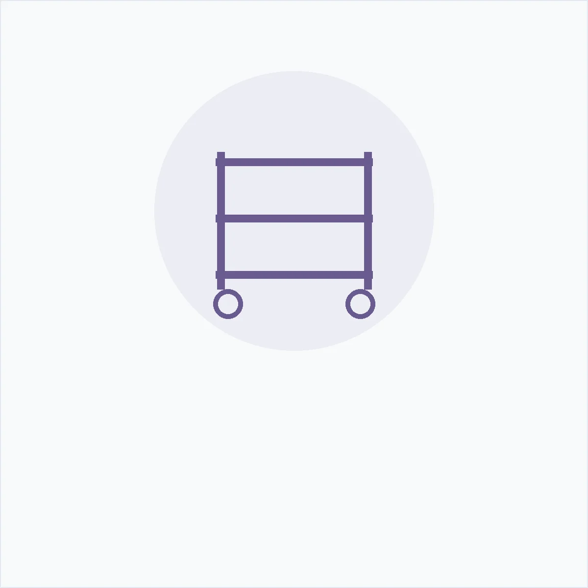 Library Book Trolley 3-Tier — MedQ catalogue illustration