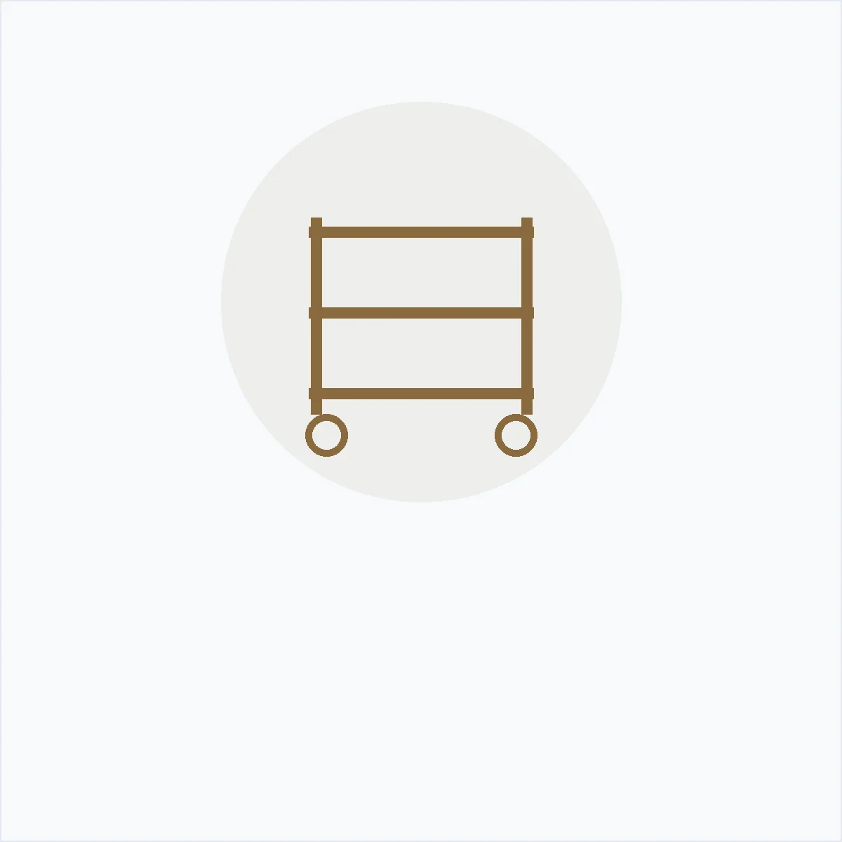 Stainless Kitchen Trolley 3-Tier — MedQ catalogue illustration