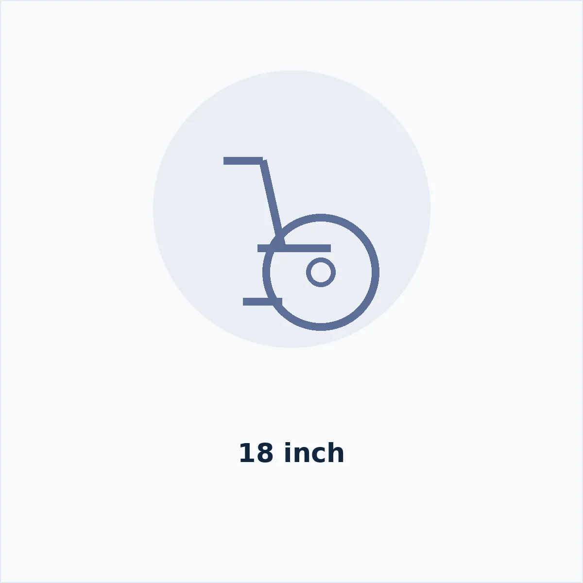 Standard Folding Wheelchair 18-Inch — MedQ catalogue illustration